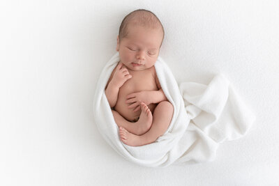 Wrapped newborn
