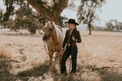 western horse and rider portrait session in Santa Barbara