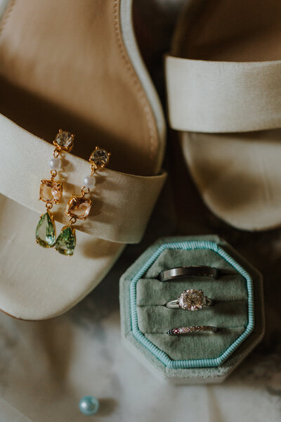 pennsylvania wedding photographer flatlay layflat wedding flat lay flat wedding shoes wedding rings unique wedding jewelry wedding pictures photo by Emily Avila, the anti-awkward, fun-loving, love-affirming wedding photographer of Central Pennsylvania