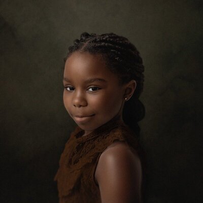 image of young girl in profile by a child photographer in Michigan

