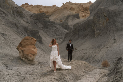 Couple looking at each other during utah elopement