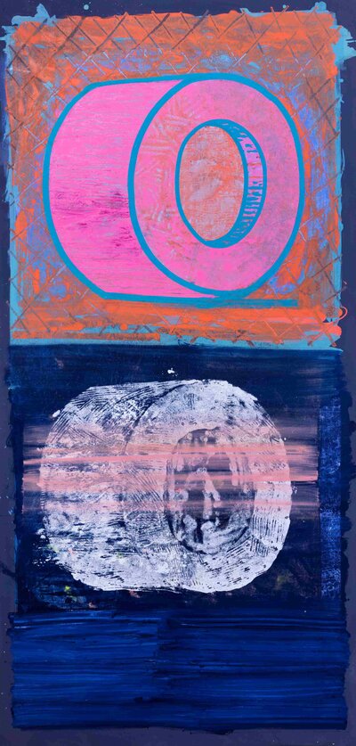 Portland Stone-Double, 1993 Oil on canvas 244 x 117 cm_11zon