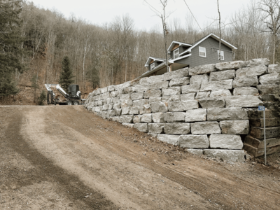 Haliburton Highlands timber frame home construction with premium wood beams and custom architectural features.