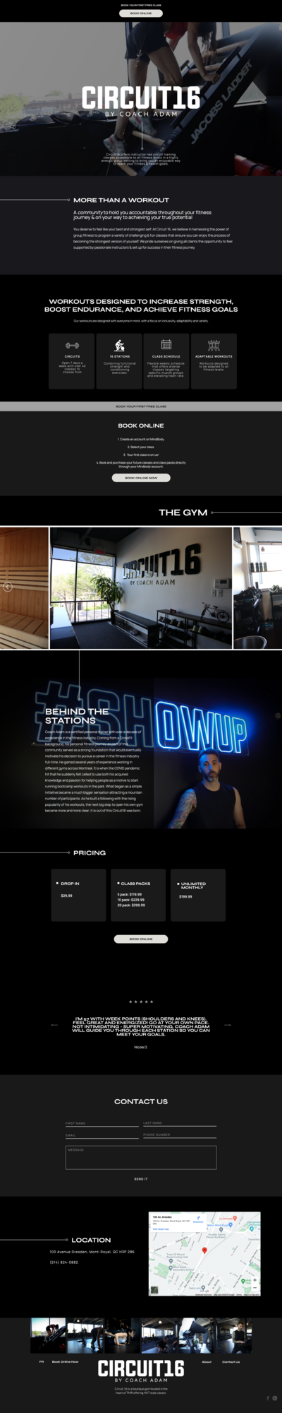 Gym Website Design Montreal