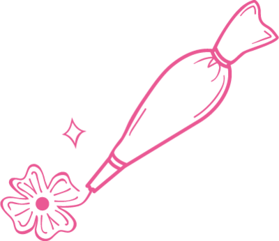 piping bag icon design for Frost and Flourish, a Washington DC Cake Bakery and Patisserie