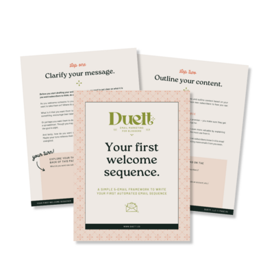 Free guide helping you create your first email welcome sequence