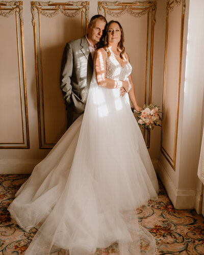 Bride and groom portrait in Spokane, Washington, captured by Blair Voss Photography