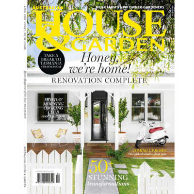 House and Garden magazine cover featuring Lisa Hunter Interiors in home renovation feature