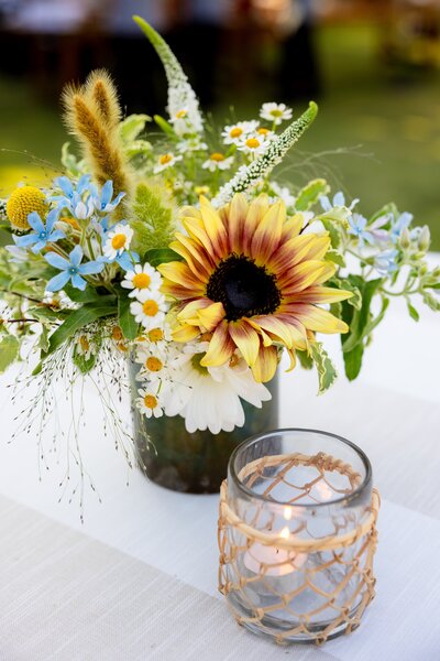 Luxury floral design at a Santa Barbara wedding by Lilla Bello, California wedding florist.