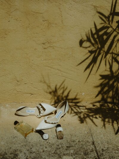 Beautiful bride's accessories on natural light