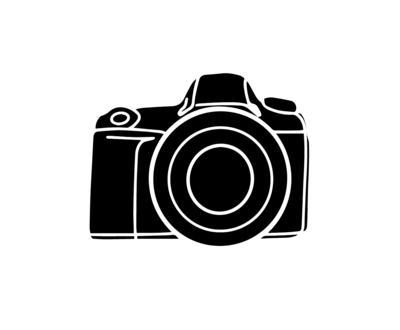 black dslr camera graphic