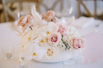 Floral Centerpiece Tablescape - Mikayla & Mario | Harmony Meadows Wedding - Lake Chelan Wedding