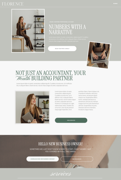 Accountant Money Coach website design