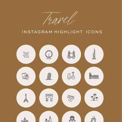 Watercolor Instagram Highlight Cover Icons