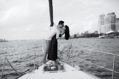 Sailboat Engagement Photos in Charleston