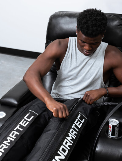 Normatec compression therapy swelling pain relief Element Cryotherapy and Wellness