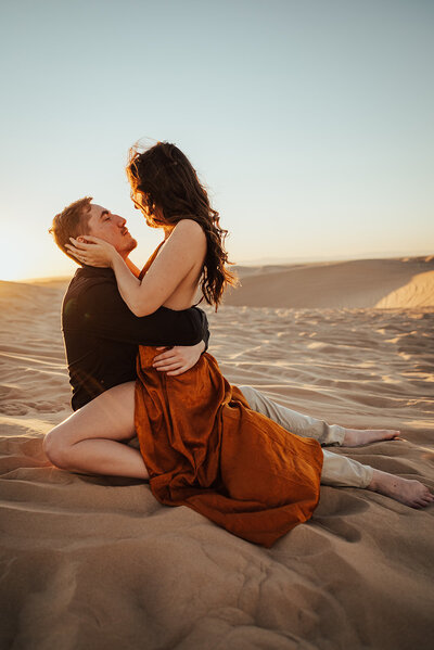 Engagement session at sand dunes