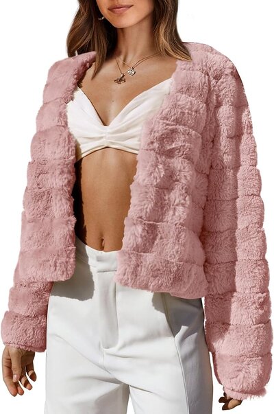 woman in pink silk pajamas