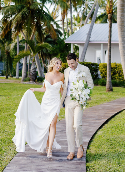 Bride and groom at Casitas at Cheeca, captured by Claudia Amalia, a wedding and lifestyle photographer based in Miami and Florida Keys, South Florida. Destination weddings available. Portfolio highlight.