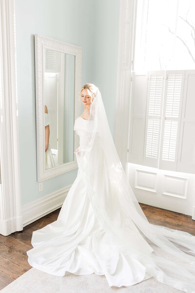 Bride getting ready at Covenant at Murray Mansion.