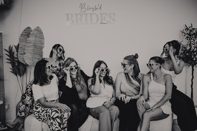 Blush'd Brides hair & makeup team photo fun