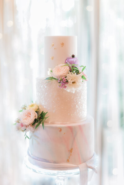 Wedding Cakes Nottingham, 3 tier glitter wedding cake
