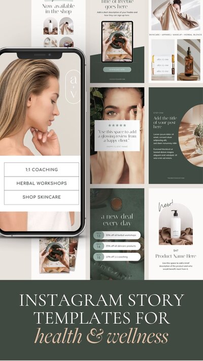 instagram story templates for health and wellness coaches