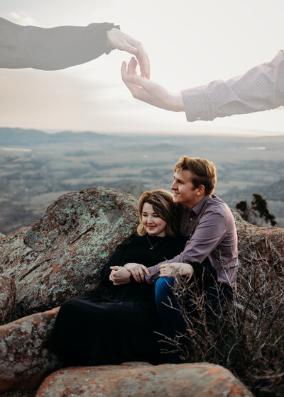 Kyleigh Fulwider and Gabe Torres engagement photos at Lake Arcadia in Edmond, Oklahoma.