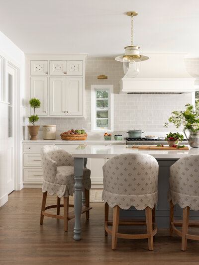 Dining room table with fireplace