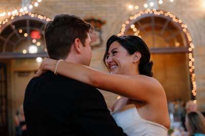 Newlyweds during their first dance