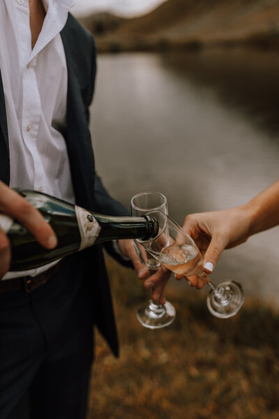champagne toast for elopement