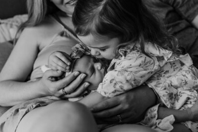 Photos of toddler with newborn baby Sydney Australia
