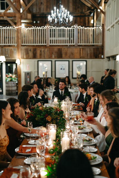 wedding reception at Gibbet Hill wedding venue