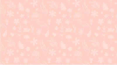 Simple light pink floral illustrations over a pink background