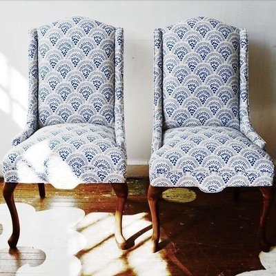 Sister Parish Fan Print Chairs