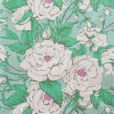 KK Harris Fabric - Chantilly Maximalist Chintz Bettie White and Green - Flatlay 150dpi