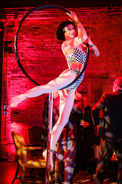 Acrobatics on stage performing at event