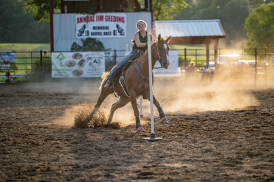 Gold Old Days Rodeo Troy Missouri girl on horse