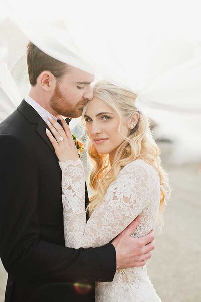 Southern California Bride and Groom Hugging