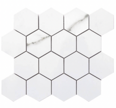 White hexagon tile.