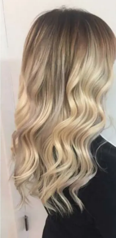tape in hair extensions after picture