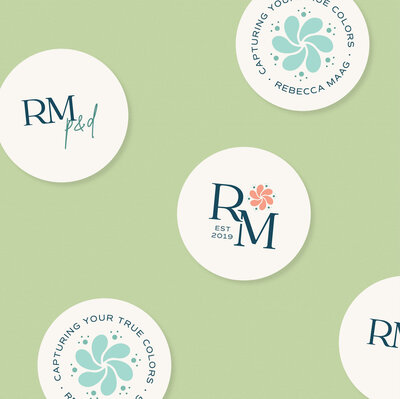 vibrant and joyful sticker design for lifestyle photographer based in ohio