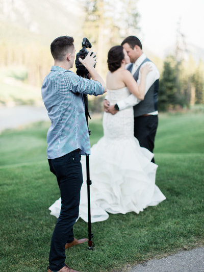 Behind the scenes of Castano Films, modern wedding videographer in Calgary, Alberta. Featured on the Bronte Bride Blog.