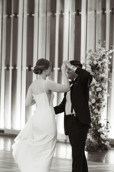 A bride and groom dancing at their wedding at The Ruth in Charlotte, NC.