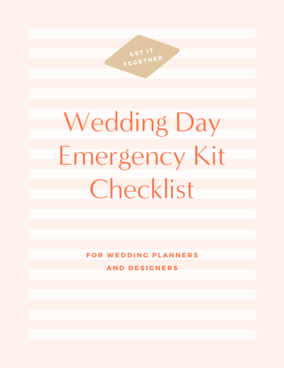 Wedding Day Survival Kit Checklist