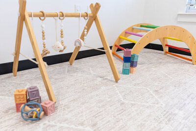 Colorful wooden baby toys