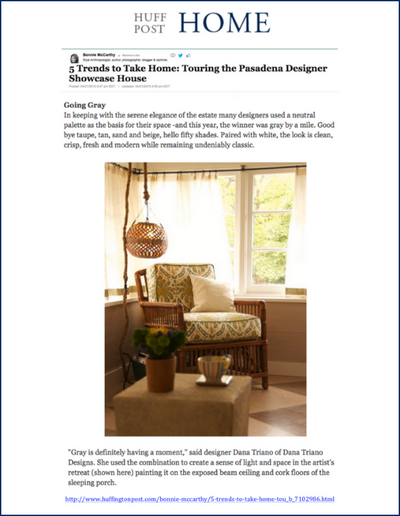 Huff Post article featuring interior designer Dana Triano of Dana Triano Designs