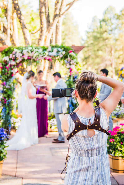 Julia Romano Photography Violas flower garden garden at viola's wedding Flagstaff