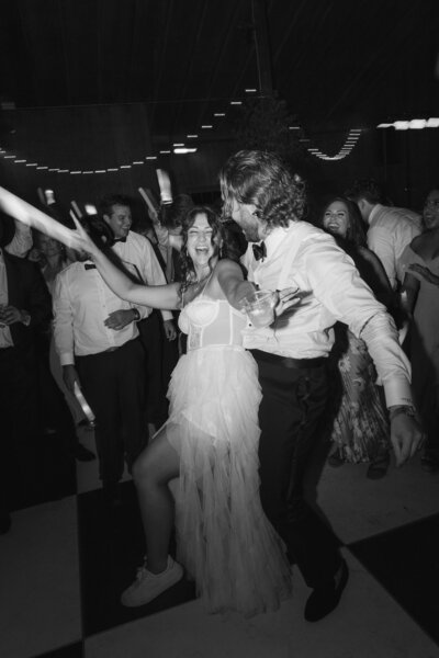 couple dancing during reception at Castle Hill Cider