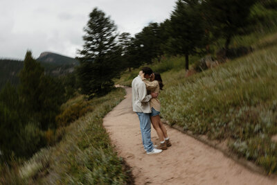 An intimate couples session on the trails of Rocky Mountain National Park with Tyler and Lily as they celebrate their anniversary.
